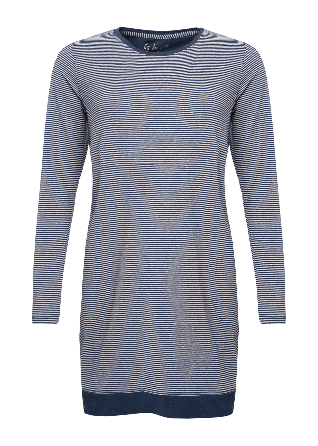 By Louise By Louise Essential Dames Nachthemd Lange Mouw Gestreept Top Merken Winkel